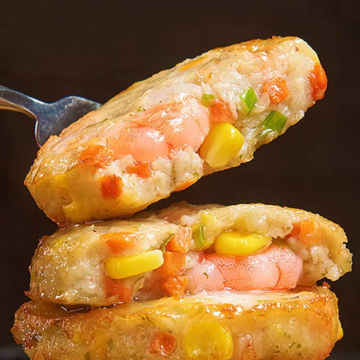 【顺丰包邮❗️果蔬鲜虾饼】肉蔬搭配营养加倍，外酥里嫩鲜香可口，每一口鲜香都是原汁原味，细腻嫩滑鲜香浓郁营养早餐半成品虾排无添加美食鲜虾饼QQ 商品图2