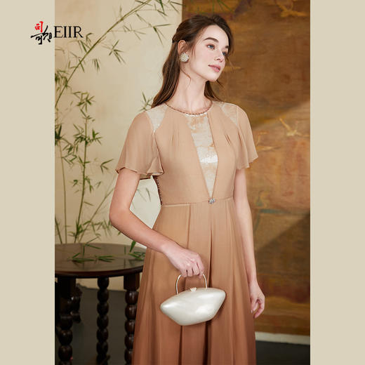 司歌渐变蕾丝重工收腰气质连衣裙A911225X 商品图1