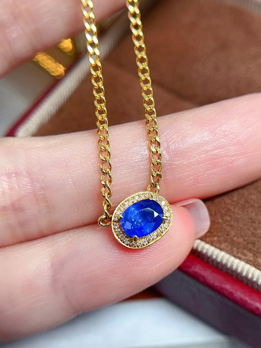 0.8克拉蓝宝石项链 商品图1