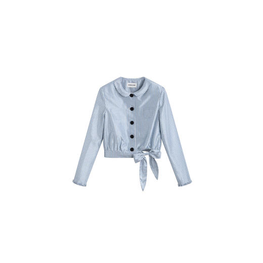 HERLIAN 2026年春夏新品蝴蝶结绑带设计桑蚕丝女士通勤长袖衬衫 商品图4