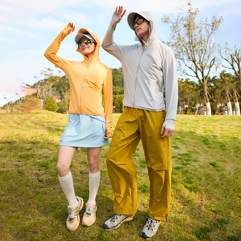 【 TRAVIOLET PROOF 情侣防晒皮肤衣】户外冰丝连帽防晒衣，男女同款，UPF50+防晒，加宽帽檐科技防晒！