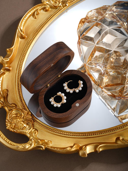 子佩集【华章共鸣‌】银S925珍珠惜王妃耳钉【QJED007】镀金花环2602 商品图3