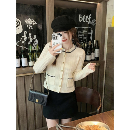 <曾小咸推荐>3.8现货秒杀 ！微信超特价！韩系小香风针织开衫 日常189.99 立减100 秒杀89.99！！ 商品图2