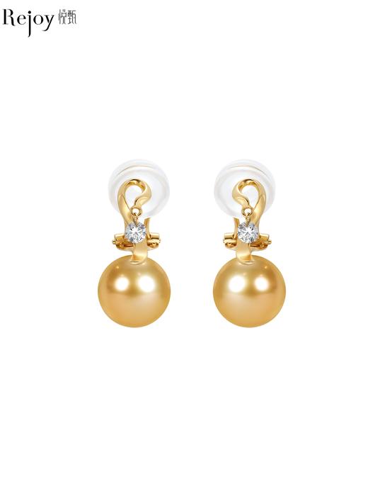 【挚友限定】金天鹅-18K金南洋金珠耳夹 10.2mm 商品图0