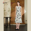 司歌水墨花无袖背心收腰连衣裙A911278X 商品缩略图2
