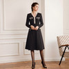 IWY/高级感黑色西装连衣裙女2026新款气质V领小香风显瘦西装裙WQ107 商品缩略图2