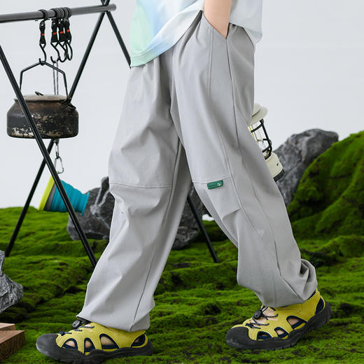 【Vonbonkids 山系户外单线格锦纶速干拼接收口登山裤K07C26062款】🔥 专业单线格锦纶速干拼接收口登山裤，娃户外撒欢不怕脏湿！ 商品图3