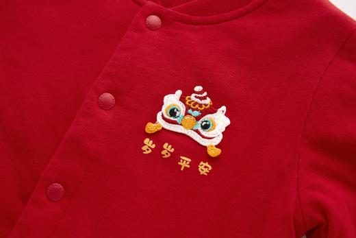 拉比童衣i5-4喜庆全开连体衣红色LYAB103311 商品图5