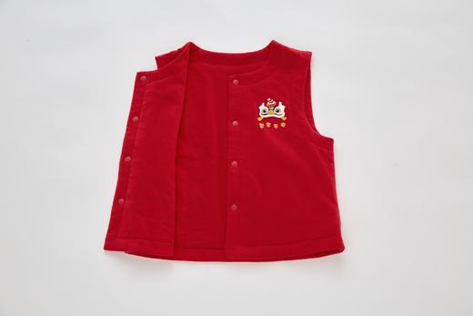 拉比童衣i5-4喜庆全开马夹红色LYAB102308 商品图3