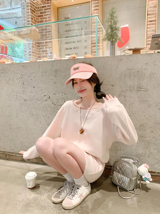 <曾小咸推荐>3.5现货秒杀 ！微信超特价！韩系斜肩露肩卫衣+短裙套装 日常239.99 立减120 秒杀119.99！！ 商品图12