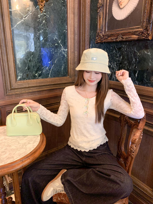 <曾小咸推荐>3.5现货秒杀 ！微信超特价！镂空蝴蝶结蕾丝长袖 日常149.99 立减80 秒杀69.99！！ 商品图7