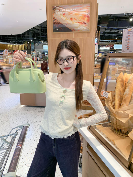 <曾小咸推荐>3.5现货秒杀 ！微信超特价！镂空蝴蝶结蕾丝长袖 日常149.99 立减80 秒杀69.99！！ 商品图14