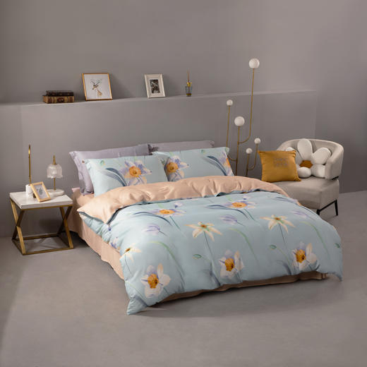 水星家纺丨全棉印花四件套（抗菌）花开彼岸 商品图1