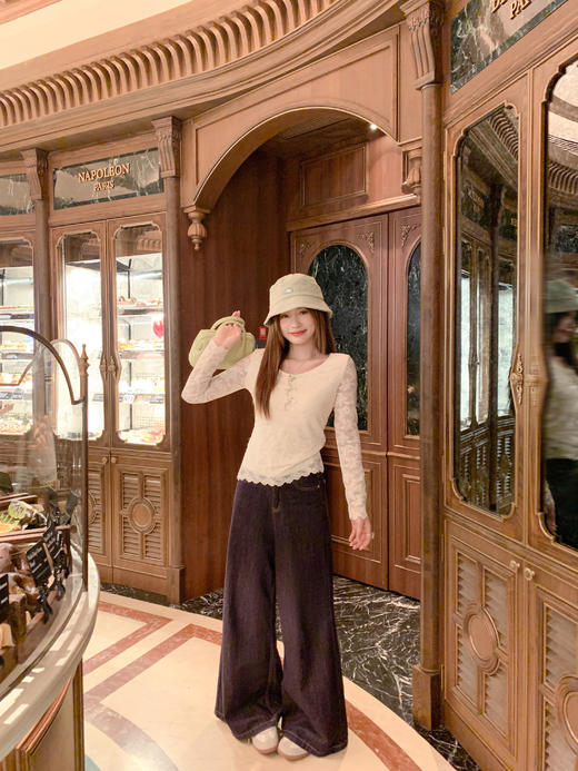 <曾小咸推荐>3.5现货秒杀 ！微信超特价！镂空蝴蝶结蕾丝长袖 日常149.99 立减80 秒杀69.99！！ 商品图8