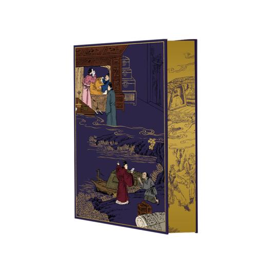 【限量珍藏版】亚东版《儒林外史》，紫色荷兰进口漆布，书口三面鎏金+丝印图案 商品图4