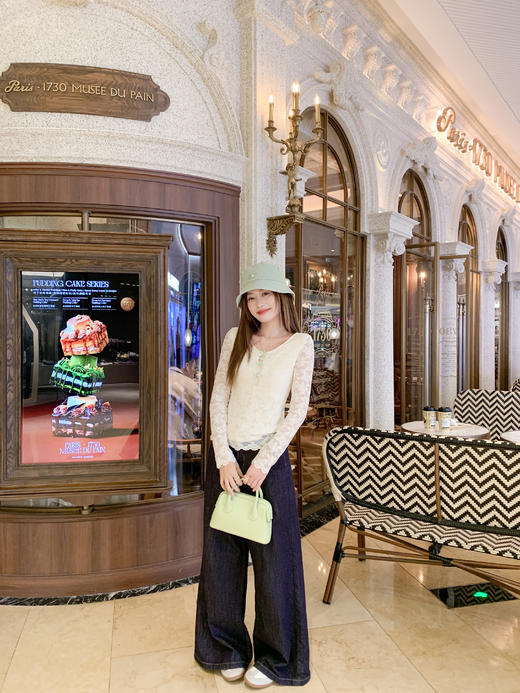 <曾小咸推荐>3.5现货秒杀 ！微信超特价！镂空蝴蝶结蕾丝长袖 日常149.99 立减80 秒杀69.99！！ 商品图5