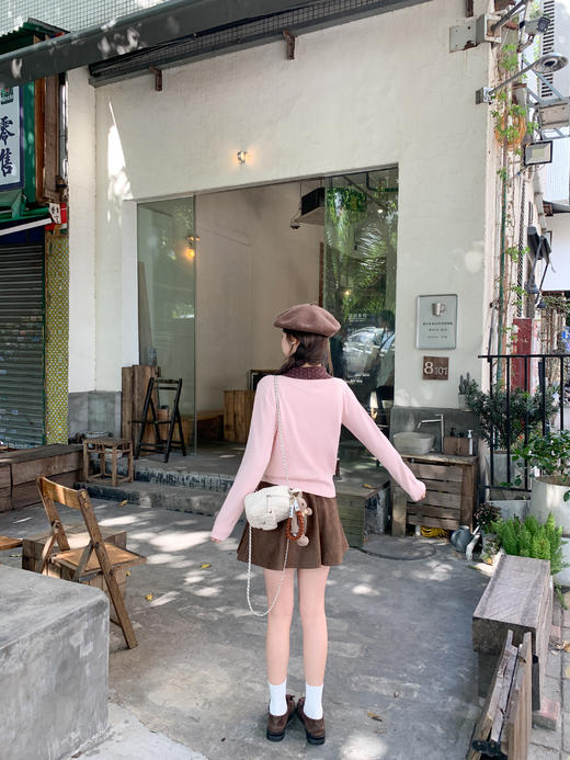 <曾小咸推荐>3.8现货秒杀 ！微信超特价！韩系翻领撞色边针织衫 日常189.99 立减100 秒杀89.99！！ 商品图6