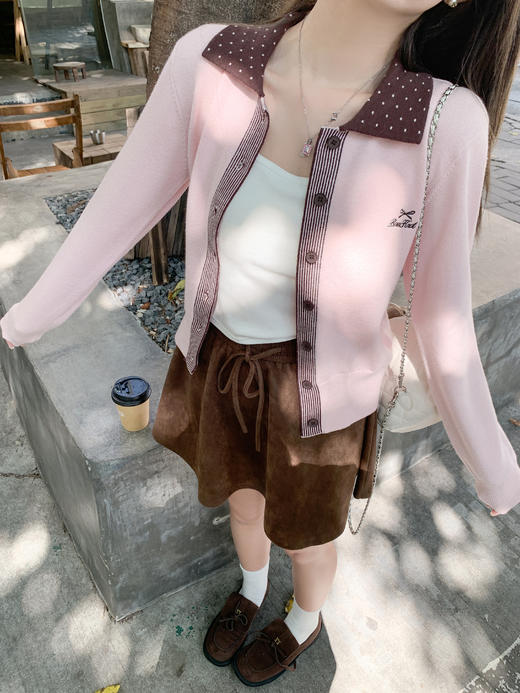 <曾小咸推荐>3.8现货秒杀 ！微信超特价！韩系翻领撞色边针织衫 日常189.99 立减100 秒杀89.99！！ 商品图10