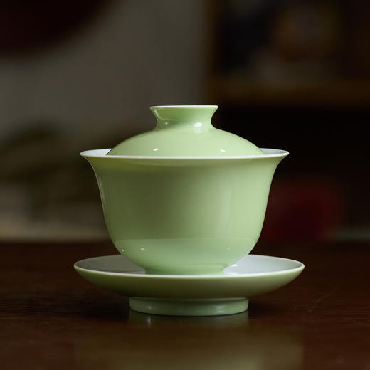 季节限定「春水绿色釉款」放心盖碗 · 专为泡茶定制的盖碗（120ml/150ml）景德镇手工制三才盖碗（三联出品） 商品图1