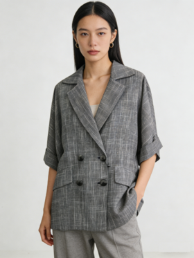 G2000女装SS26商场新款【可机洗】宽松剪裁西装外套61211600