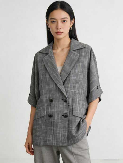 G2000女装SS26商场新款【可机洗】宽松剪裁西装外套61211600 商品图0