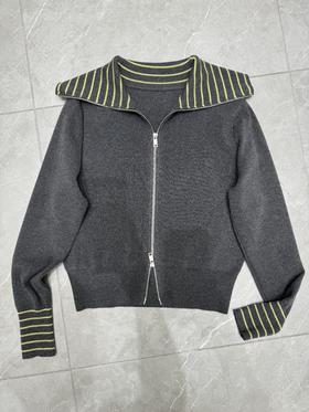 【门店同款】ENJOY冬季“暖冬知性”大翻脸撞色针织衫 167445095