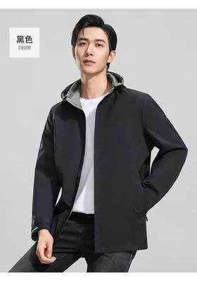 罗蒙两面可穿夹克 | 商务休闲自由切换，正反两面穿+连帽可拆卸，一件衣服4种穿法