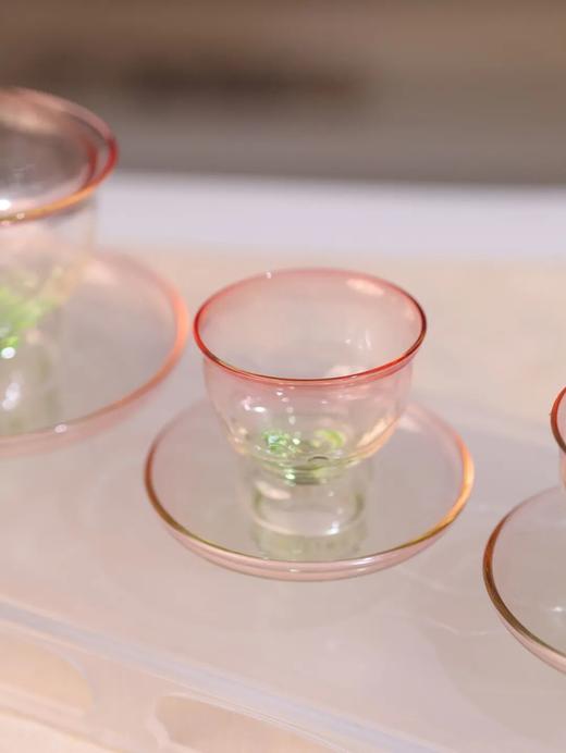 西泠有美堂·湖山雅集琉璃茶器套组 ， 手工吹制的通透琉璃，杯身精致山水纹 商品图5