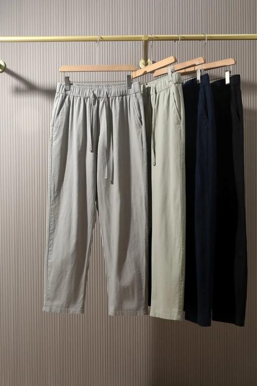 早春新款23.5%亚麻百搭休闲裤 商品图0