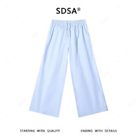 SDSA男装2026新款高贵轻奢简约抽绳休闲裤垂坠感宽松通勤休闲裤子