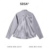 SDSA男装2026新款高贵轻奢细格纹系带衬衫宽松设计感百搭长袖衬衫 商品缩略图4