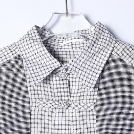 2638SDSA男装2026新款高贵轻奢小众设计感拼接格纹衬衫新中式盘扣百搭 商品图2