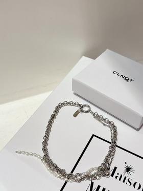 珍珠链条项链ba