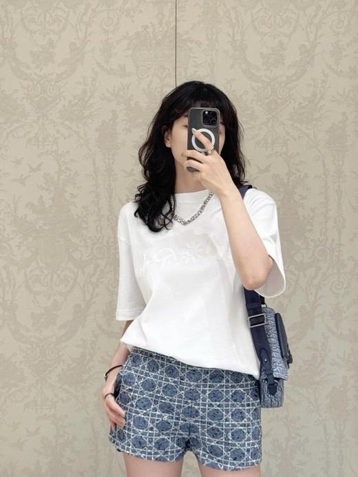 迪奥  25SS字母标识刺绣短袖T恤 白色 男女同款（DY） 商品图1