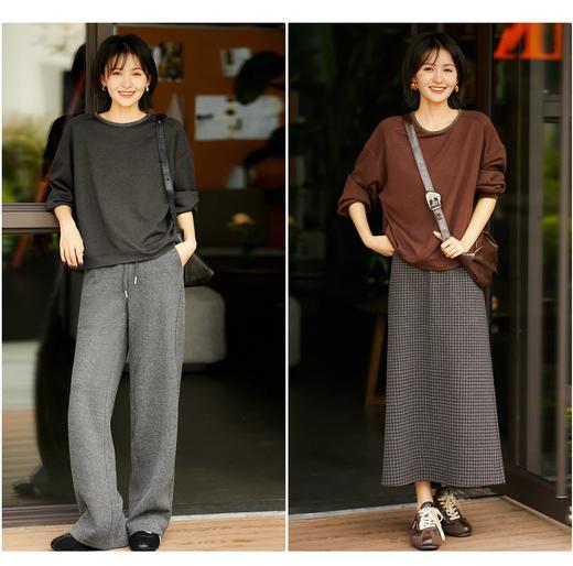 胧月焦糖复古珠链卫衣 双层牛奶棉面料解锁春秋舒适与精致感 商品图9