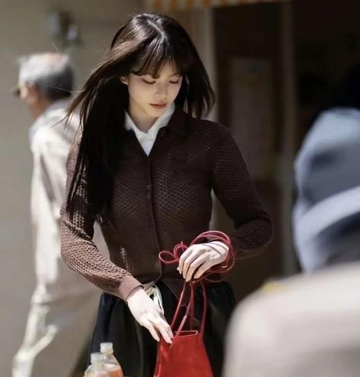 预售  重磅   miu挑孔开衫  polo针织衫   美拉德撞色系  32支精梳长绒棉 商品图1