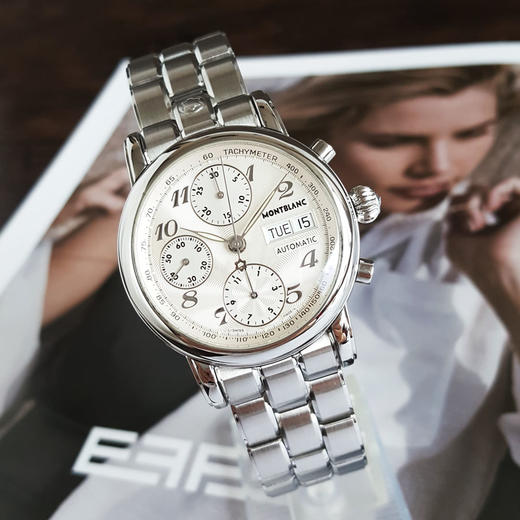 【95新】Montblanc万宝龙5222自动机械日期显示、星期显示38mm（男款）明星系列精钢230226NJS19 商品图4