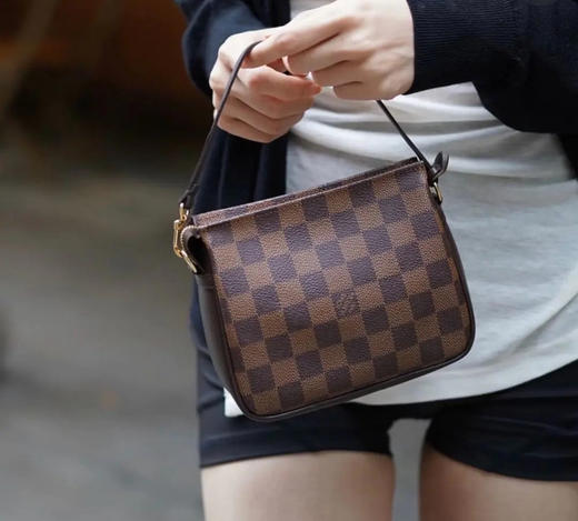 LV 中古 棕棋盘格 方胖子 麻将包 商品图2