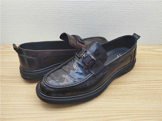 豪行春季新款13173110牛皮真皮商务休闲男鞋皮鞋单鞋 商品图3