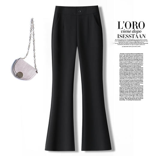 「自」全新升级【铂金会员146/天猫199/差价53】(11641)洛诗琳气质通勤西装裤2026春季新款高腰修身显瘦百搭微喇裤 商品图2