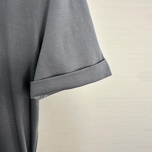 KITON 男士字母徽标刺绣圆领短袖T恤 灰色 UMK075308002 商品图1