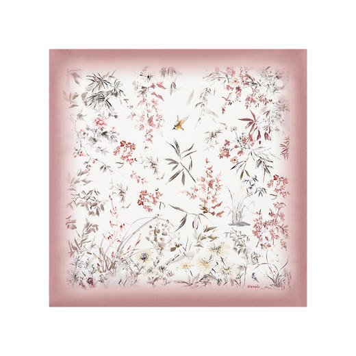 万事利双面印花小方巾-兰竹词 商品图3