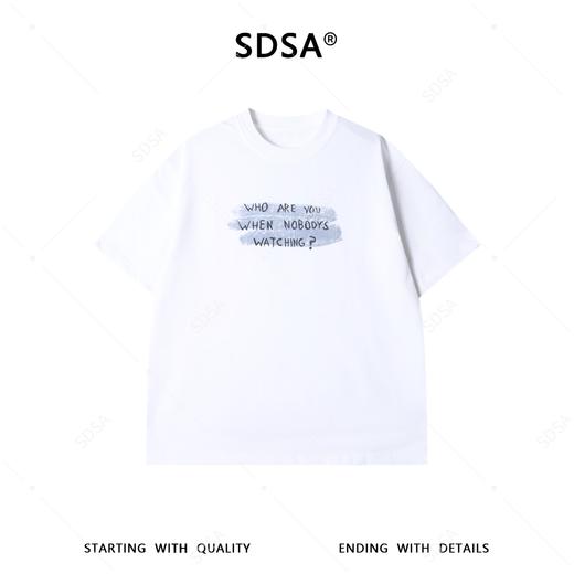 266015SDSA男装2026新款英文标语印花短袖T恤宽松圆领休闲上衣 商品图1