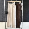 爆款3-7天发货！cosAcosB天丝苎麻撞色线松紧弯刀阔腿裤2124 商品缩略图3