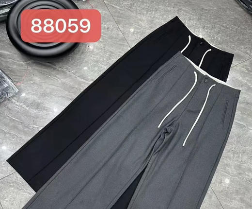 原单新款薄款抽绳定制款阔腿筒裤 商品图2