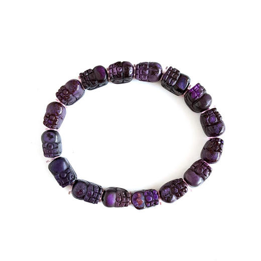 【天然正品】天然约7*10MM貔貅造型舒俱来（招财、吉祥）手串17CM（弹力绳）230126NJM33 商品图0