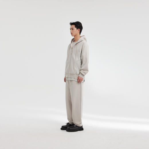 MODE COMMUTER | MC涤棉平纹针织面料开襟长袖连帽卫衣MCF131130A 商品图1