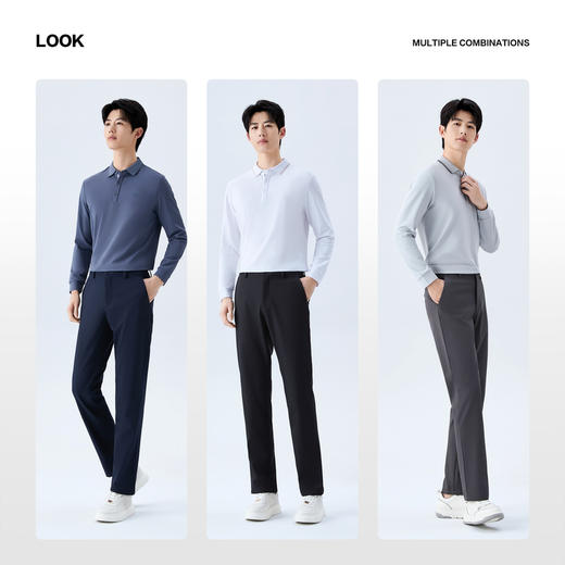 柒牌男士2026春季新款时尚潮流男装修身休闲裤通勤梭织长裤子 129H73170 商品图2