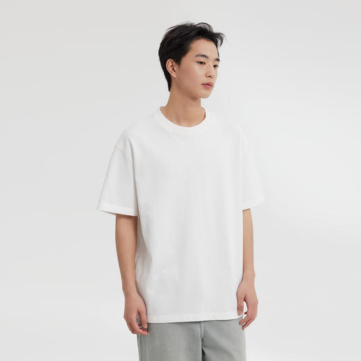 MODE COMMUTER | MC全棉优质精纺棉纱圆领短袖T恤MCF144048B 商品图4