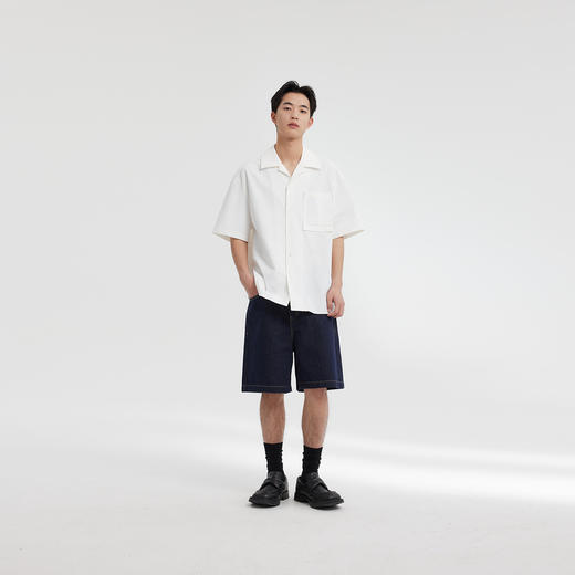 MODE COMMUTER | MC春季混纺防泼水古巴领短袖衬衫MCF123042A 商品图1